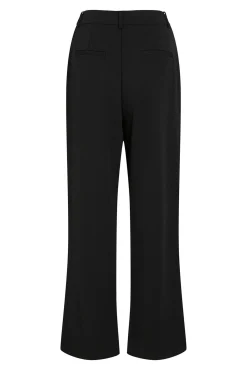 Vila Calças-Calças largas com botões Preto