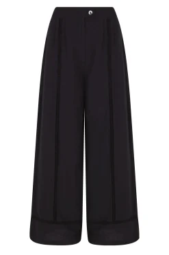 Pedro del Hierro Calças-Calças largas cortadas Preto