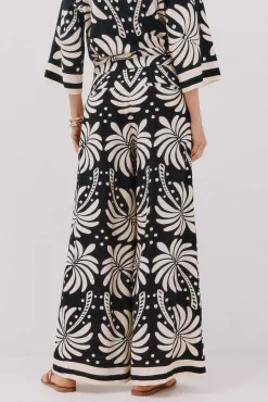 Cortefiel Calças-Calças largas estampadas Impress&atilde;o