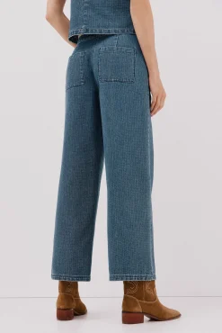 Cortefiel Jeans|Calças-Calças marine texturizadas Azul