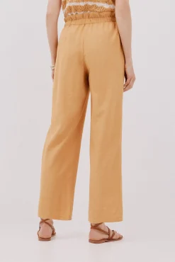 Cortefiel Calças-Calças pinças com cinto Castanho