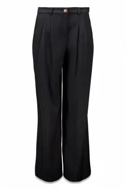 Slowlove Calças-Calças plissadas Preto