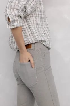 Pedro del Hierro Calças-Calças push-up de veludo Cizento