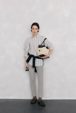 Pedro del Hierro Calças-Calças push-up de veludo Cizento