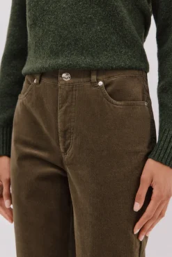 Cortefiel Jeans|Calças-Calças sensacionais de veludo veludo Castanho