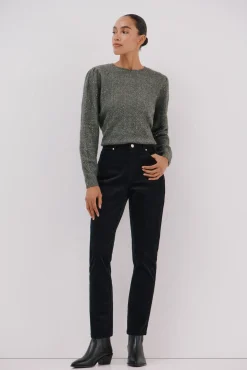 Cortefiel Jeans|Calças-Calças sensacionais de veludo veludo Preto