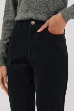 Cortefiel Jeans|Calças-Calças sensacionais de veludo veludo Preto