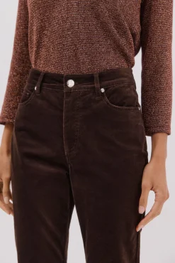 Cortefiel Jeans|Calças-Calças sensacionais de veludo Castanho