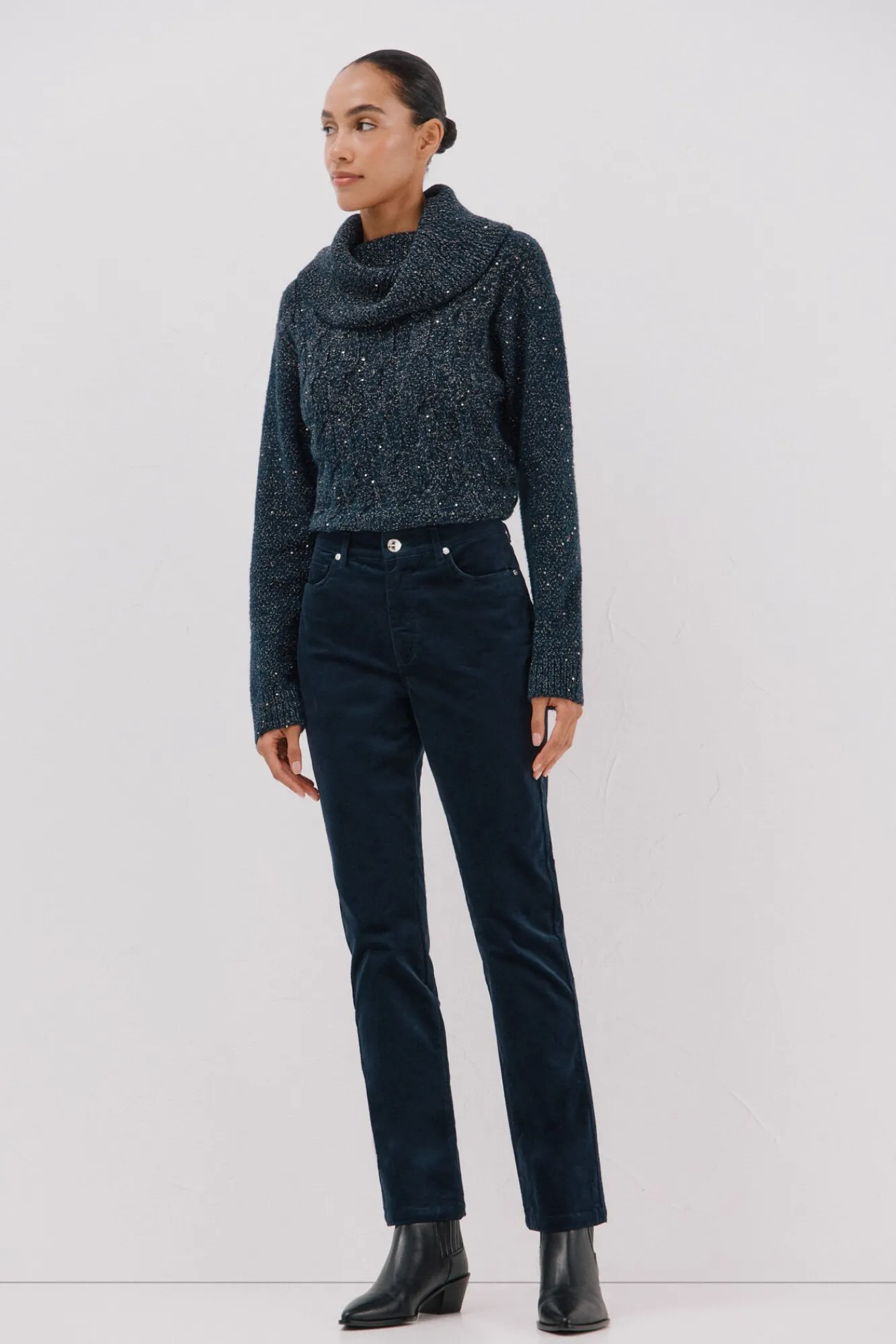 Cortefiel Jeans|Calças-Calças sensacionais de veludo Azul