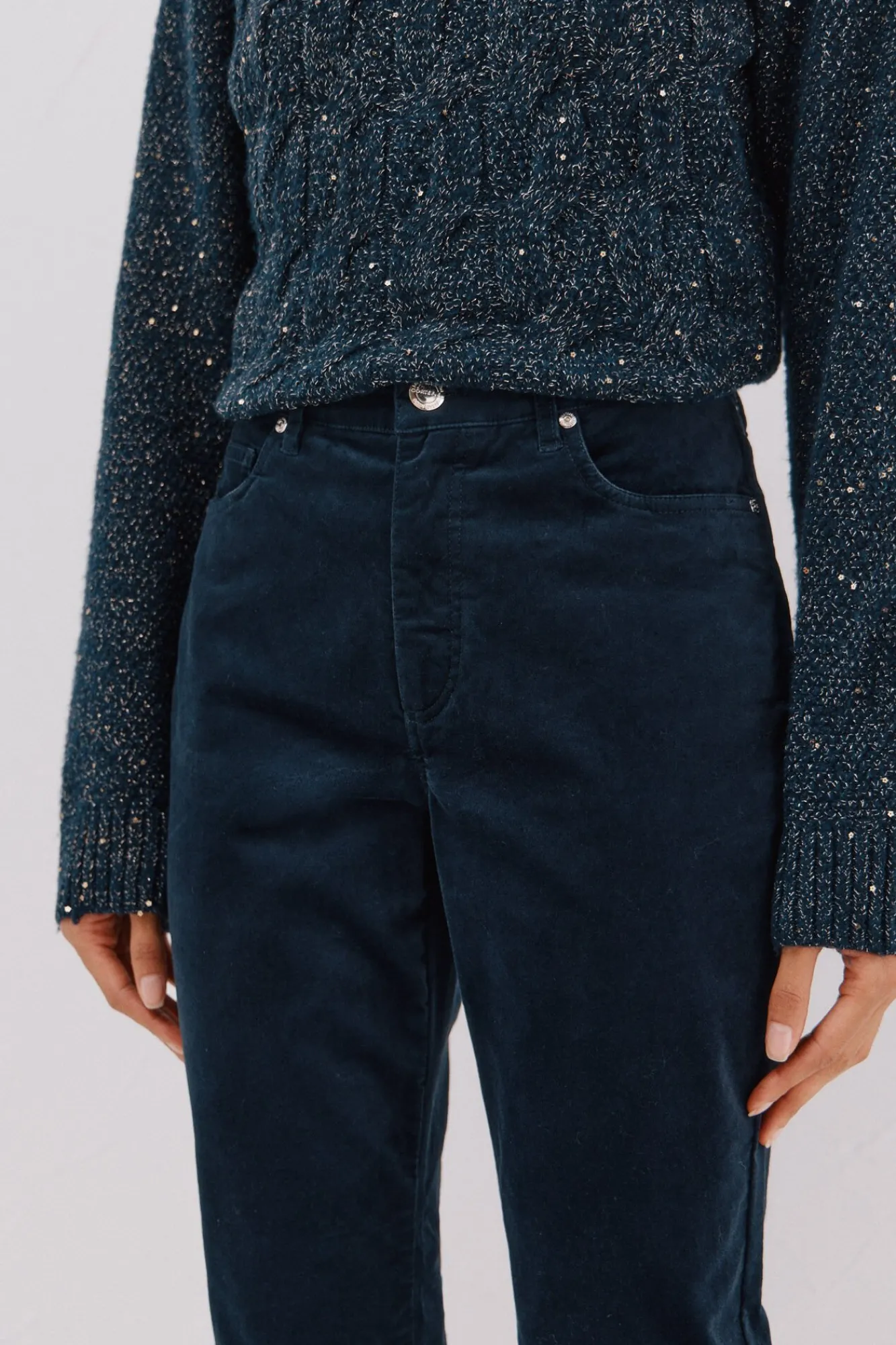 Cortefiel Jeans|Calças-Calças sensacionais de veludo Azul