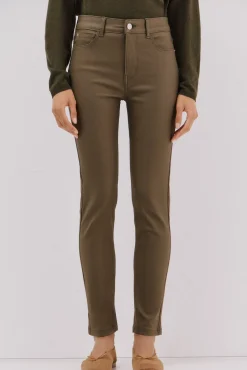 Cortefiel Jeans|Calças-Calças sensacionais revestidas com resina Verde