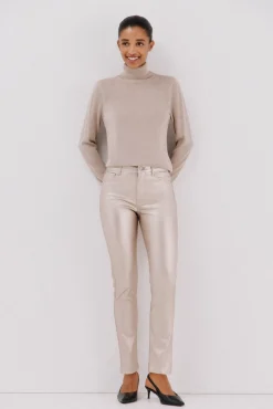 Cortefiel Jeans|Calças-Calças sensacionais revestidas com resina Tostado