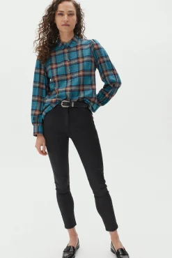 Caroll Jeans|Calças-Calças slim algodão elástico Preto