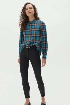 Caroll Jeans|Calças-Calças slim algodão elástico Preto