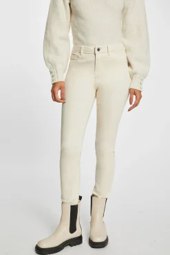 Morgan Calças-Calças slim corte standard Ecru