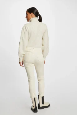 Morgan Calças-Calças slim corte standard Ecru