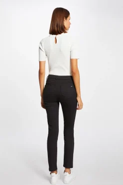 Morgan Calças-Calças slim corte standard Preto