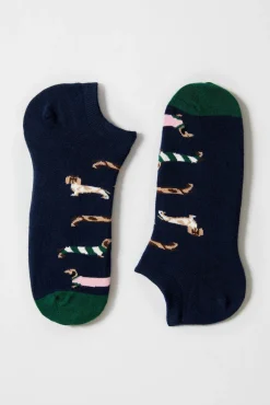 Besocks Meias|Meias-Calcetines altos de algodón orgánico color marino azul