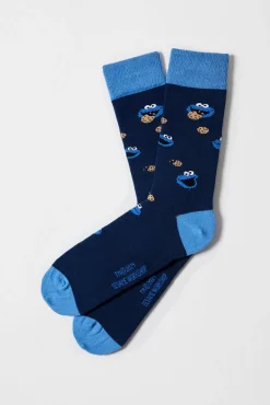 Besocks Meias-Calcetines altos de algodón orgánico color marino azul