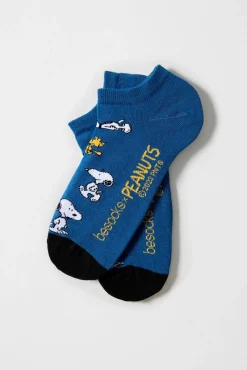 Besocks Meias|Meias-Calcetines tobilleros de algodón orgánico color azul