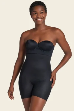 Leonisa Roupa Interior-Calções extra altos na altura da panturrilha que levantam os glúteos preto