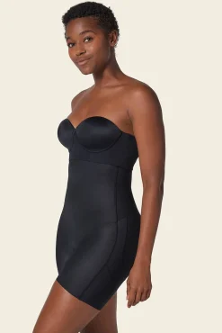 Leonisa Roupa Interior-Calções extra altos na altura da panturrilha que levantam os glúteos preto