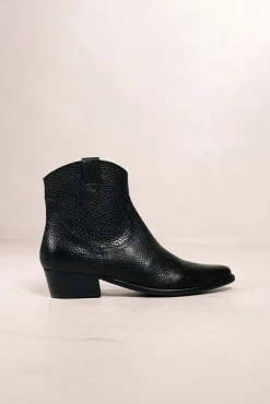 Bryan Stepwise Saltos|Calçado De Couro-Calíope Botins cowboy vintage de pele Preto