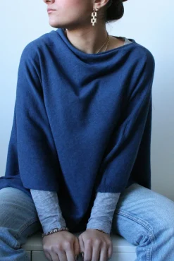 Mutitaa Sobretudos|Camisolas-Camada Daa Azul