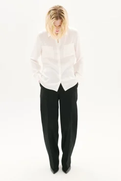 Caroll Blusas-Camisa 100% seda Ecru