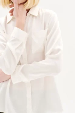 Caroll Blusas-Camisa 100% seda Ecru