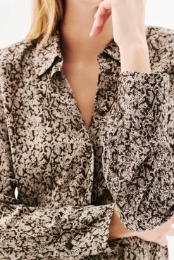 Caroll Blusas-Camisa 100% viscose Castanho