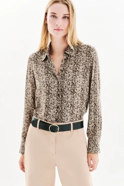 Caroll Blusas-Camisa 100% viscose Castanho