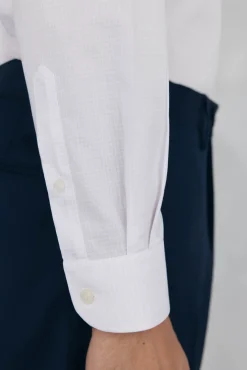 Pedro del Hierro Camisas|Camisas Clássicas-Camisa aos quadrados non iron + antimanchas Rosa