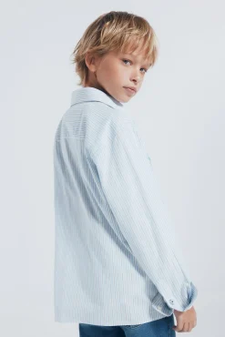 Springfield Kids Camisas-Camisa listrada fina para menino azul
