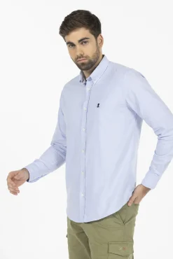 elPulpo Camisas-Camisa basic pintpoint Azul