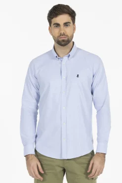 elPulpo Camisas-Camisa basic pintpoint Azul