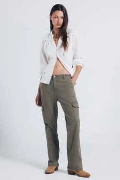 Springfield Blusas-Camisa bordada em renda cru