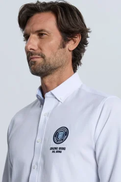 Valecuatro Camisas-Camisa branca bordada Branco
