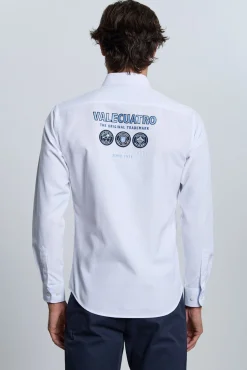 Valecuatro Camisas-Camisa branca bordada Branco
