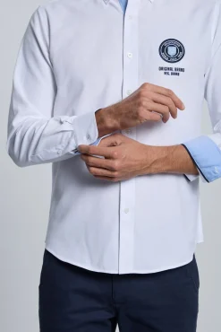 Valecuatro Camisas-Camisa branca bordada Branco