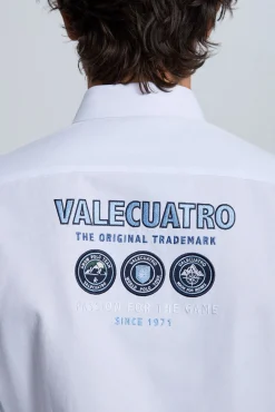 Valecuatro Camisas-Camisa branca bordada Branco
