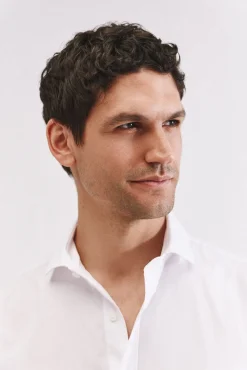 Cortefiel Camisas-Camisa branca de algodão Branco