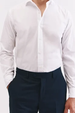 Cortefiel Camisas-Camisa branca de algodão Branco