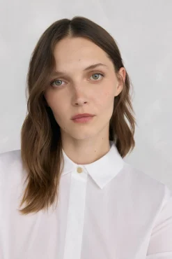 Pedro del Hierro Blusas-Camisa básica de ferro fácil Branco