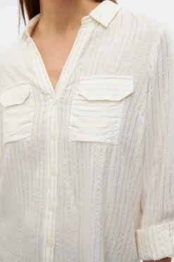 Vero Moda Blusas-Camisa básica de manga comprida Branco