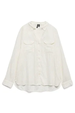 Vero Moda Blusas-Camisa básica de manga comprida Branco