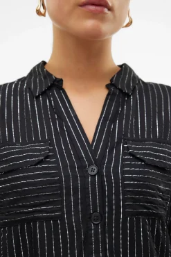 Vero Moda Blusas-Camisa básica de manga comprida Preto