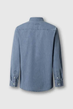 Pepe Jeans Camisas-Camisa clássica ajustada. azul