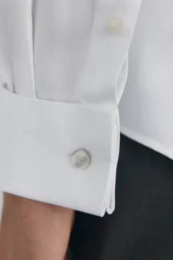 Pedro del Hierro Camisas|Camisas Clássicas-Camisa com abotoaduras, não passa a ferro e é resistente a manchas Branco