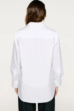 Selected Blusas-Camisa com caimento relaxado Branco